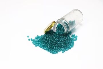 Teal Blue Round Glass Bead