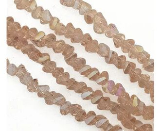 Transparent Pink Uncut Designer Glass Crystal Beads