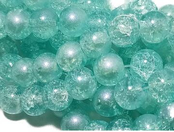 Turquoise Crackled Designer Glass Beads