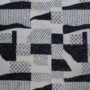 White & Black Abstract Texture Cotton Blend Jacquard Fabric