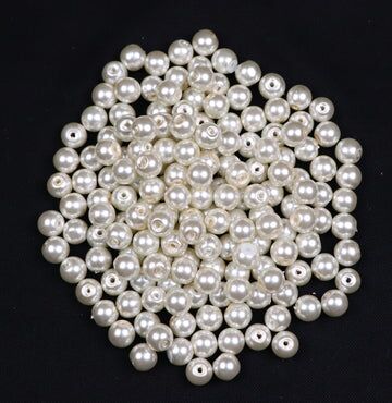 White Glass Pearl Beads