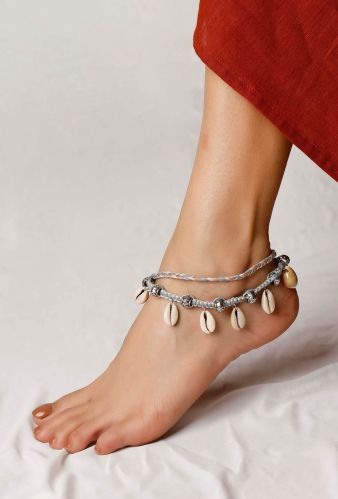 Braided Seashell Anklet For Women