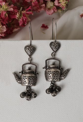 Kettle Shaped Ghungroo Hook Danglers Women Earrings