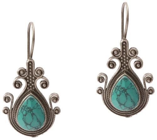 Turquoise Teardrop Elegance Women Earrings