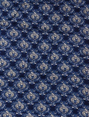 Blue Cotton Printed Fabric