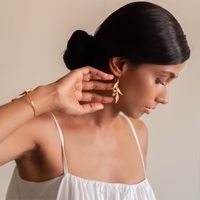 Brass Haya Ladies Earrings