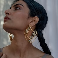 Brass Laza Hoop Ladies Earrings