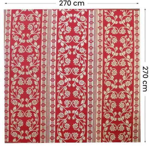 Red and Ivory Chatai 270 X 270 Cms (9 X 9)