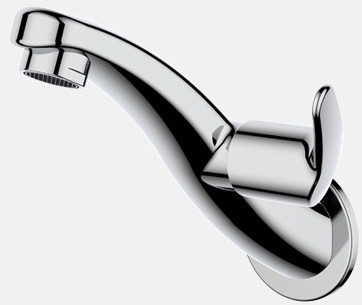 Sink Cock With Wall Flange (wall Mounted)