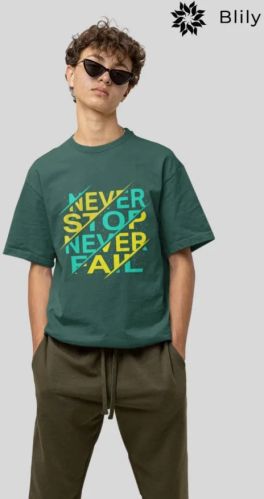 Blily Oversized Unisex T Shirt, Color : Swedish Green, Royal Silk, Umbra, Middle Red Purple