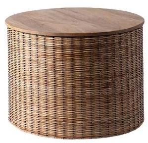 Polished Mandai Drum Side Table 81x81x51 Cm For Hotel, Home