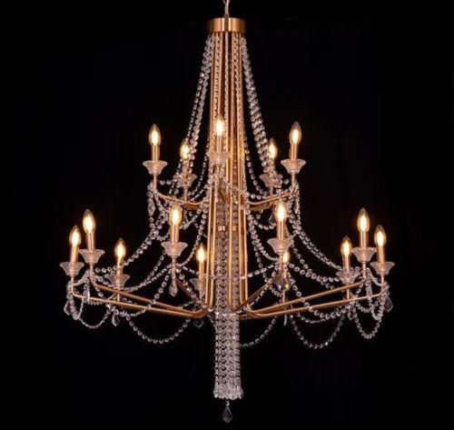 Add The Frosting (large, Gold) Crystal Chandelier