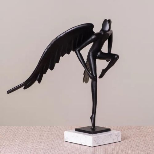 Rising From The Ashes (black/white) Marble Home Decor