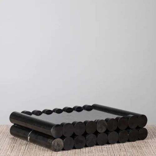 Slab Of Silk (black) Marble Tray