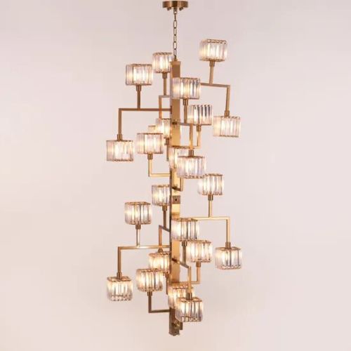 Watch The Throne (large, Vertical, Gold) Crystal Chandelier
