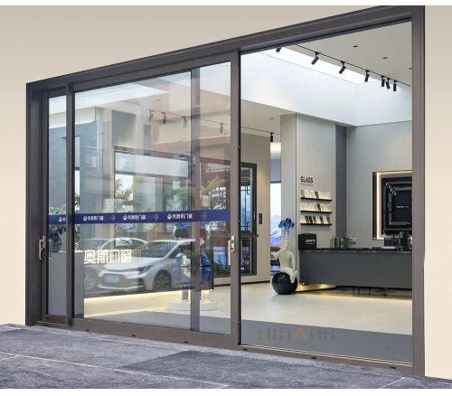 Toughened Sliding Glass Doors, Brand Name : Saint Gobain for Office