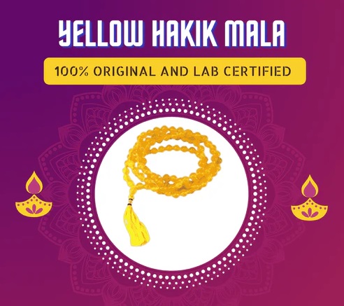 Yellow Hakik Japa Mala