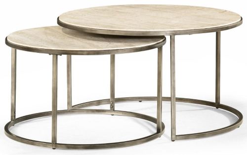 Reclaim Wood Industrial Round Nesting Coffee Table