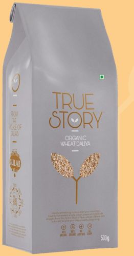 True Story Organic Wheat Dalia, Certification : FSSAI