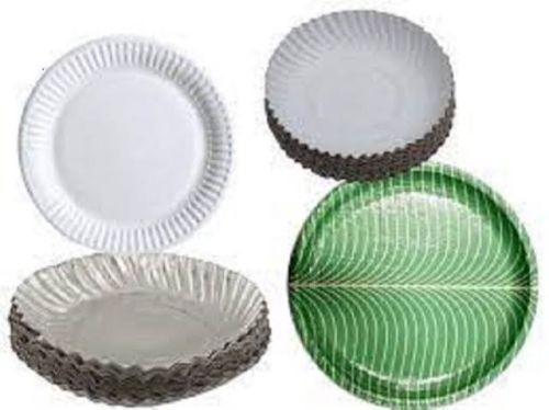 Plain Areca Leaf paper plates, Shape : Round