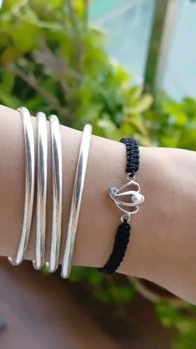 Evimeria 925 Silver Ganesha Bracelet, Color : Customised