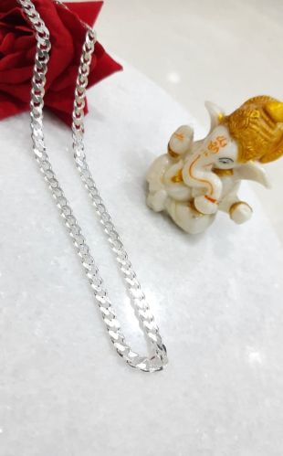 925 Silver Solid Cuban Link Chain, Gender : Male