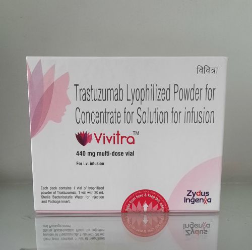 Vivitra Trastuzumab Lyophilized Powder, Dosage Form : 440 Mg, Packaging Type : Box, Medicine Type : Allopathic