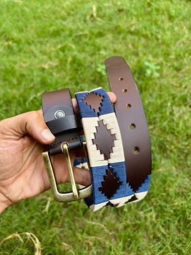 Leather Polo Belt, Color : Multicolor, Buckle Material : Brass / Stainless Steel, Length : Customized