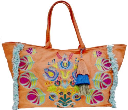 Cotton Canvas Embroidered Tote Bags