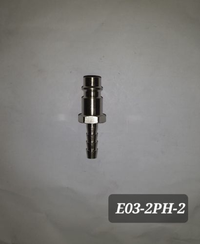 German Type Quick Plug - 6.50mm Hose Barb Steel Nickel - Imp