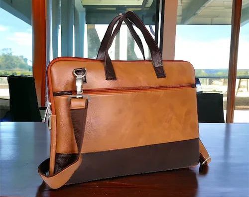 Plain Mens Office Bag, Color : Brown