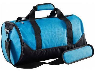 Polyester Plain Stylish Gym Bag, Color : Black & Sky Blue, Technics : Machine Made