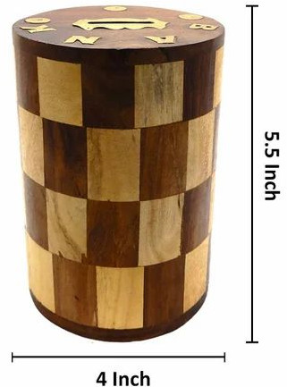 Polished Stylish Wooden Coin Box, Color : Multicolor