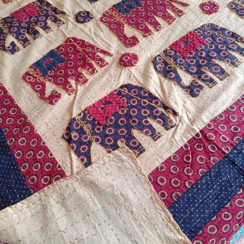 Cotton Patchwork Bedspread, Color : Multi Color Standard