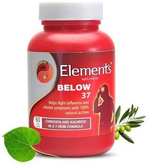 Elements Wellness Below 37 Capsules, Packaging Type : Plastic Bottle