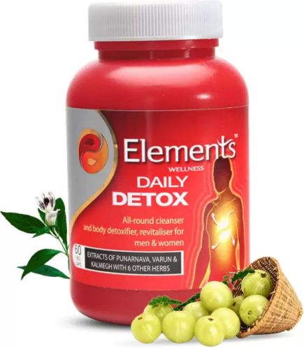 Elements Wellness Daily Detox Capsules, Packaging Type : Bottle