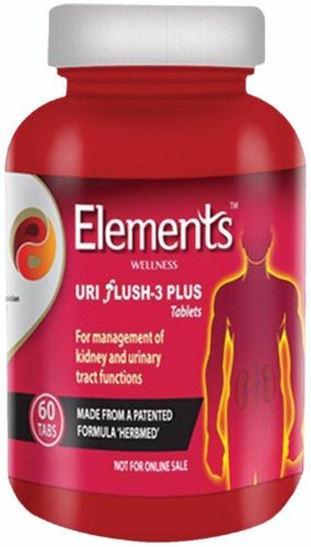 Elements Wellness Uri Flush 3 Tablets, Packaging Type : Bottle, Medicine Type : Ayurvedic For Kidney Stones
