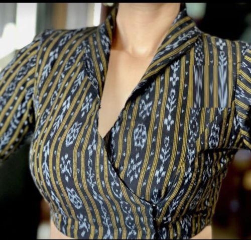 Cotton Printed Readymade Collar Blouse All Sizes