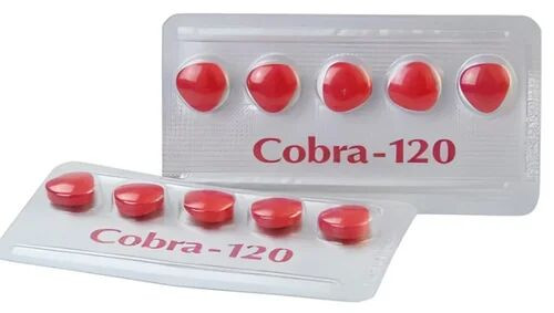 Sildenafil Citrate Cobra 120mg Tablets, Packaging Type : Box