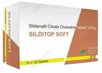 Silditop Soft 100mg Tablets, Composition : Sildenafil, Packaging Type : Box