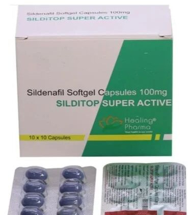 Silditop Super Active Capsules, Composition : Sildenafil, Packaging Type : Box