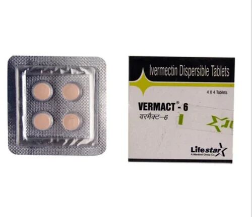 Vermact Ivermectin 6mg Tablets, Packaging Type : Strip