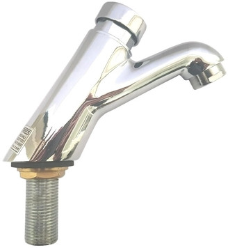 KPR Polished Stainless Steel Auto Self Closing Pillar Cock Tap
