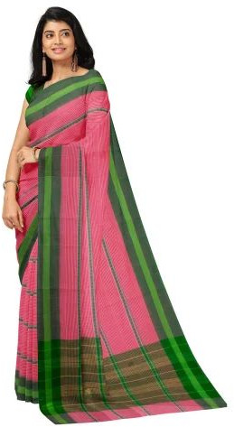 Cotton Ksr Handlooms Pink Kollam Buta Saree