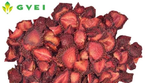 Gvei Strawberry Flakes, Color : Red, Freezing Process : Cold Storage, Packaging Type : Plastic Bag