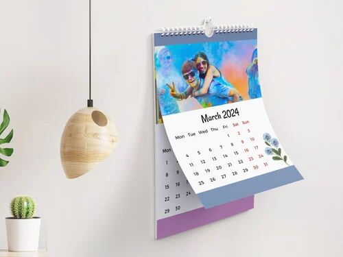 Printed Paper Customize Wall Calendar, Color : Multicolor