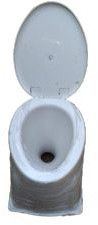 FRP Portable Toilet Seat, Color : White