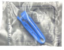 PVC Umbilical Cord Clamp, Color : Blue, Grade : Medical Grade, Packaging Type : Plastic Packet