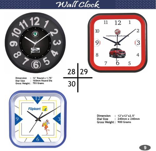 Ah Plastic Designer Wall Clocks, Color : Multicolor