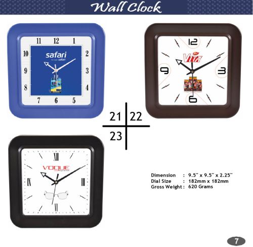 Ah Glass Wall Clock, Color : Multicolor, Packaging Type : Thermocol Box, Paper Box, Cartoon Box For Home